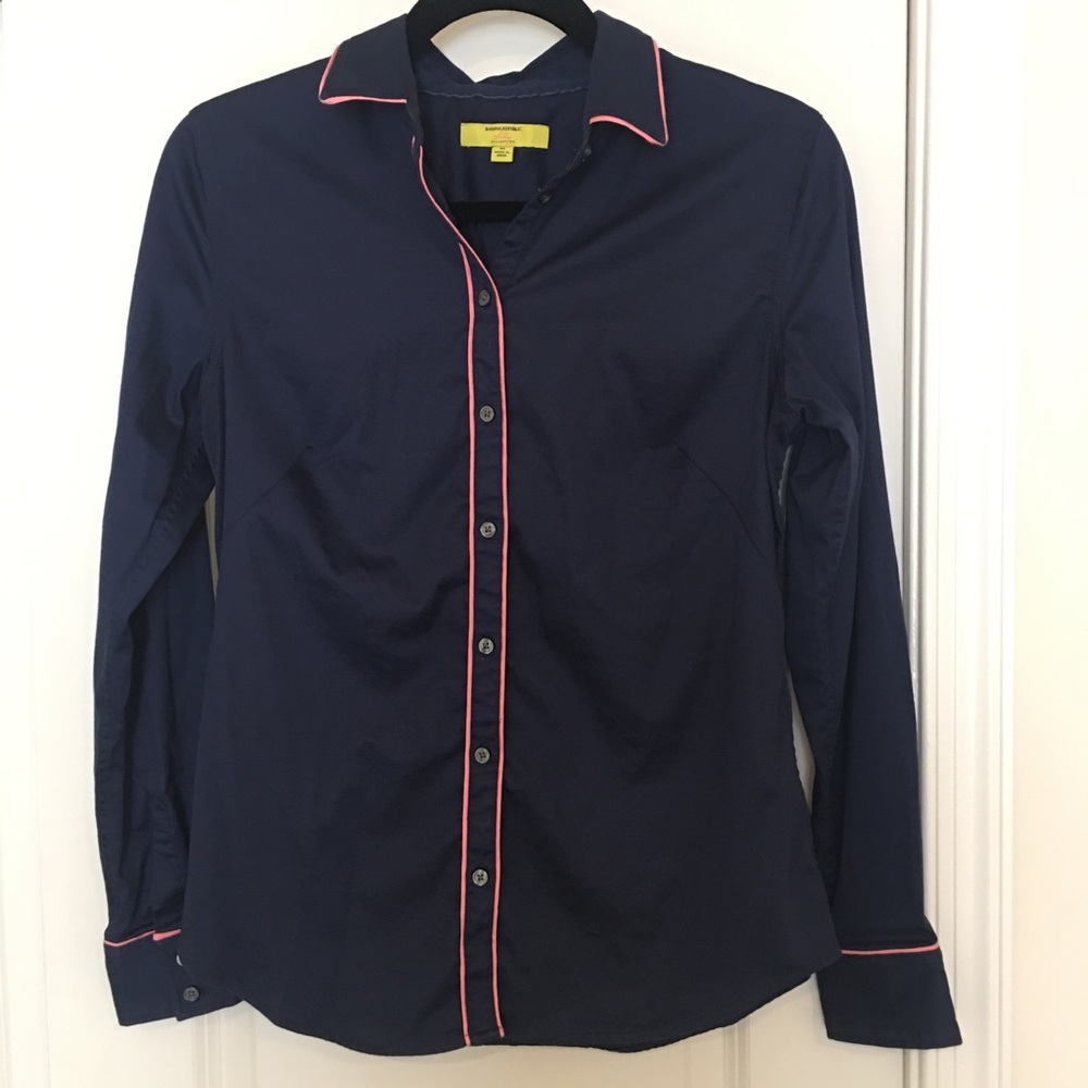 Banana Republic Milly Collection Button Down Top